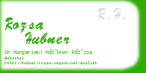 rozsa hubner business card